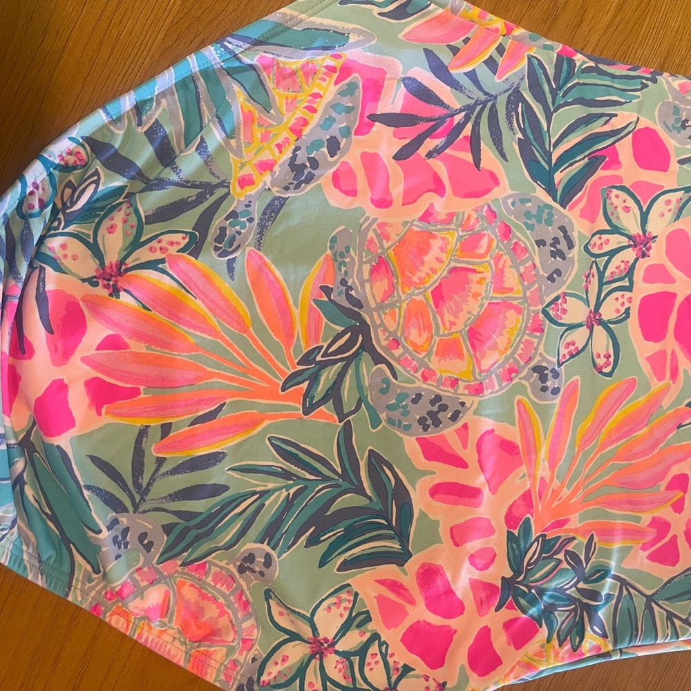 Lilly Pulitzer Tropical Floral One-Piece Swimsuit in Teal & Pink - Picture 5 of 6